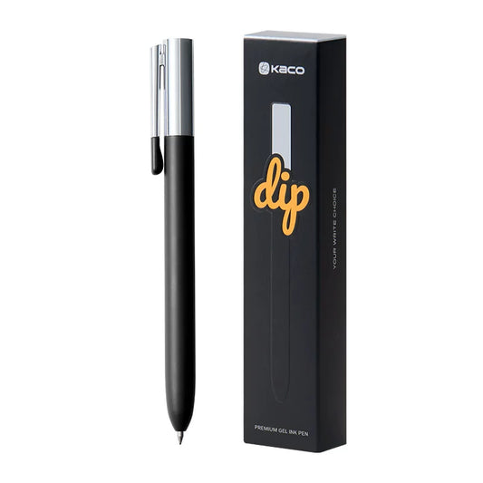 KACO DIP Metal Click Gel Pen Black Ink 0.5mm Black