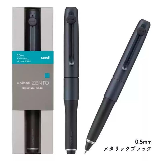 Uni-ball ZENTO Signature Semi-Metal Gel Pen | Black Ink | 0.38 / 0.5 / 0.7mm Black 0.5mm