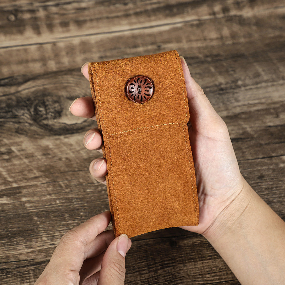 Vintage Watch Pouch – Handcrafted Suede Leather Single Watch Bag