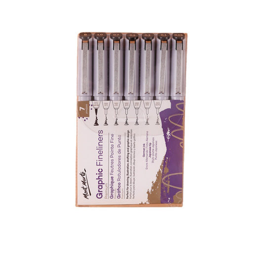 Mont Marte Premium Graphic Fineliners,7 Piece