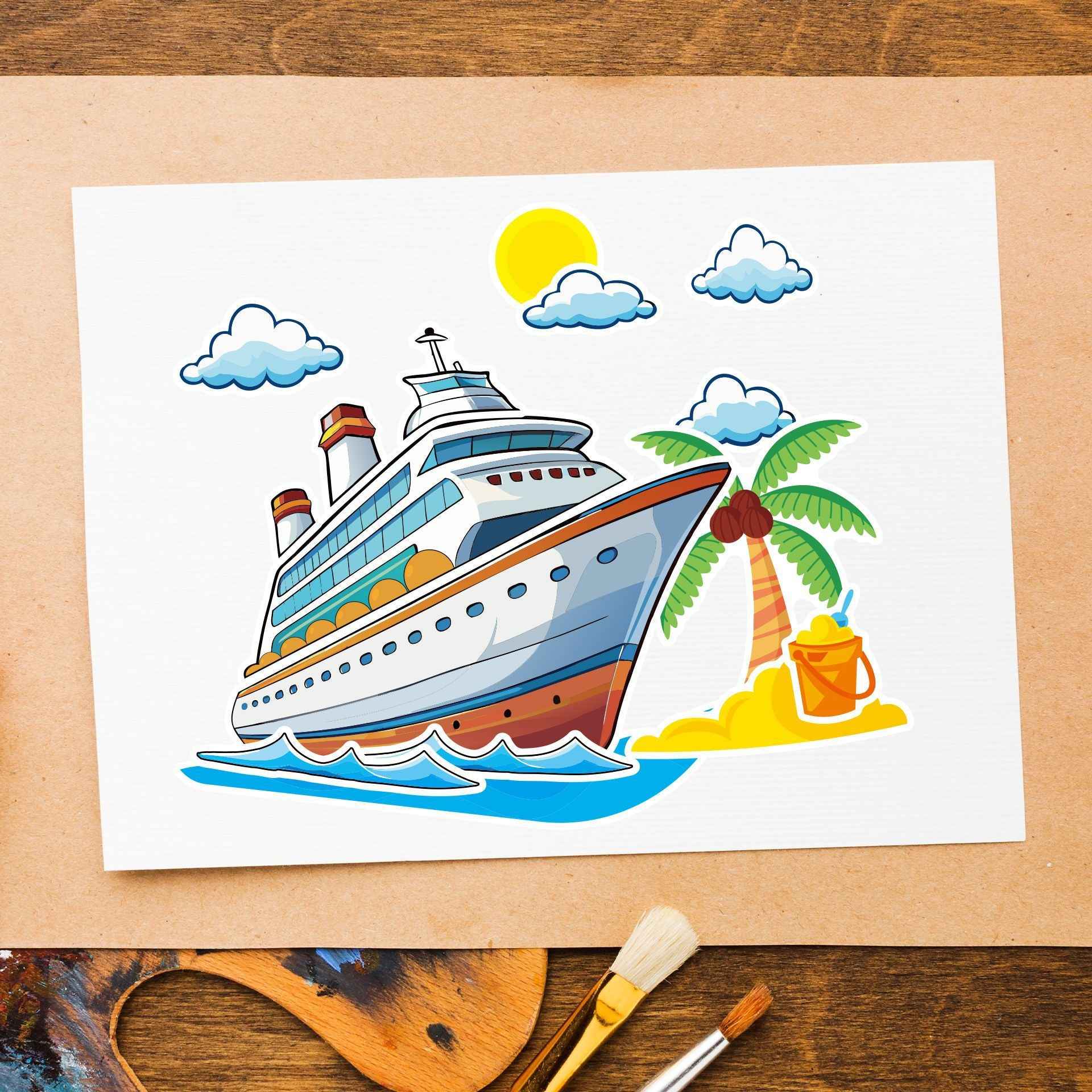 Make a Face Ship Yacht Stickers for Kids 24 Sheets