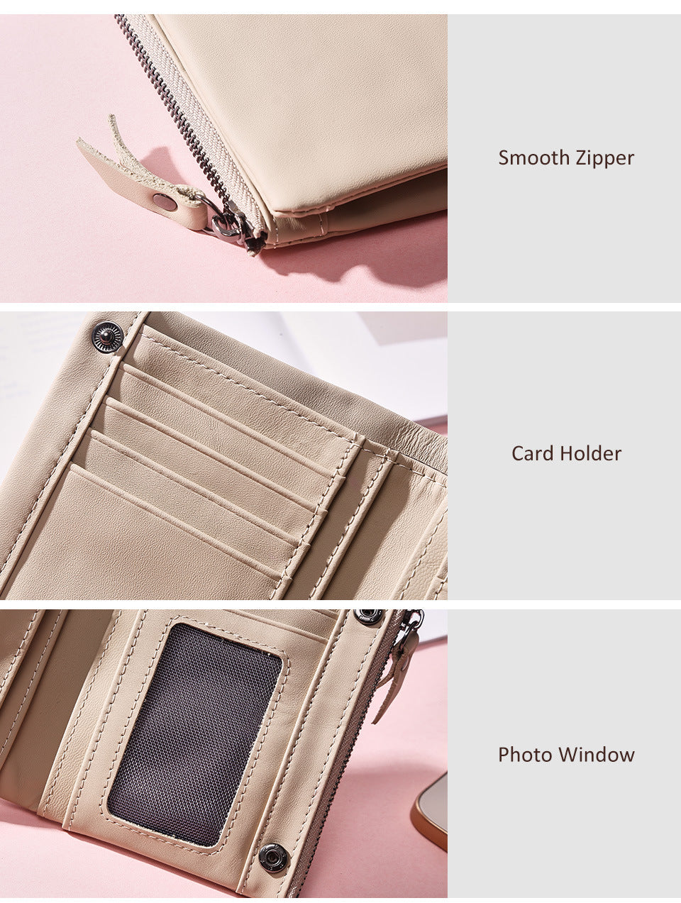 Retro Genuine Leather Short Wallet