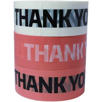 Designer Cute Packing Tape Thank You - Pink,3 Rolls