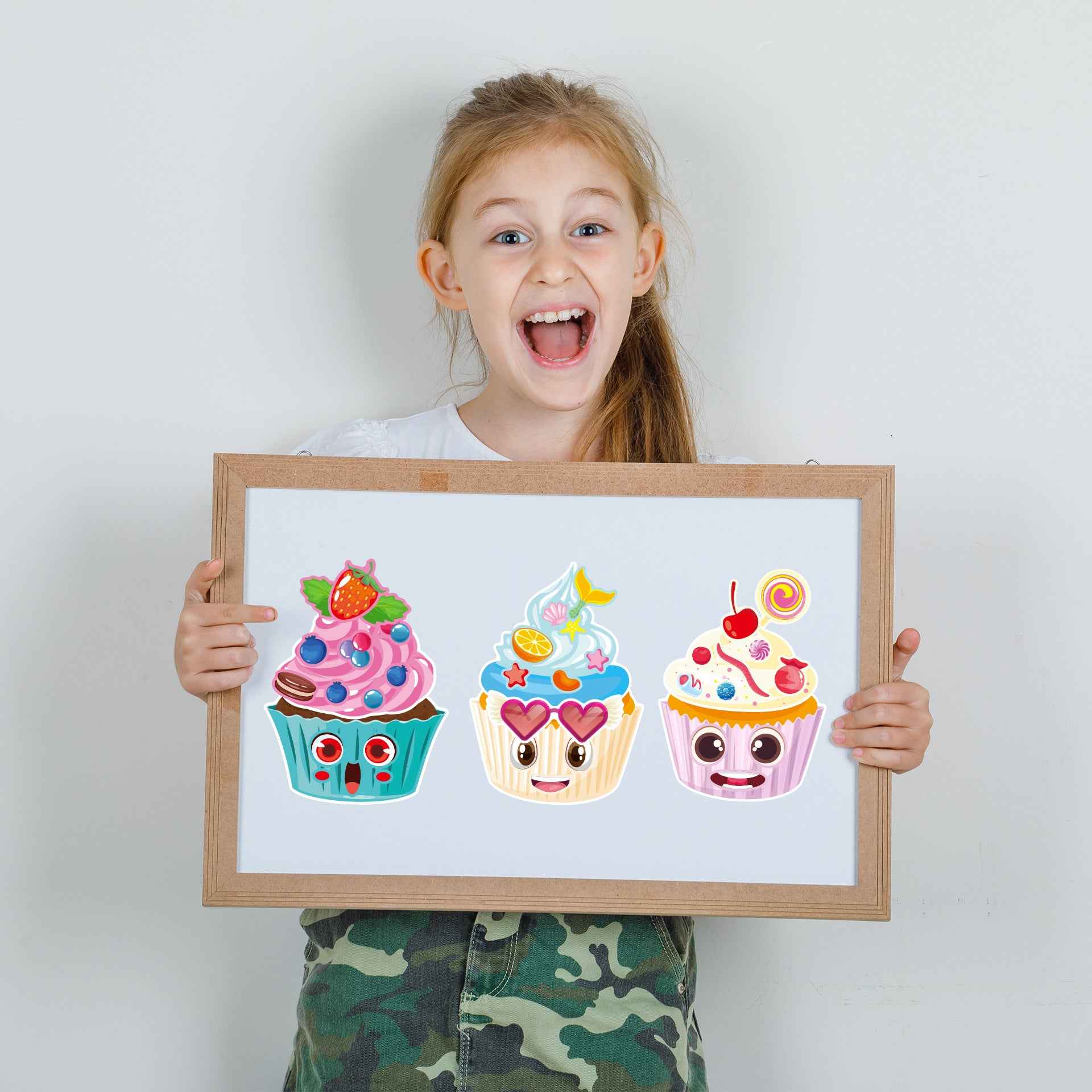 Make a Face Ice Cream Stickers for Kids 24 Sheets