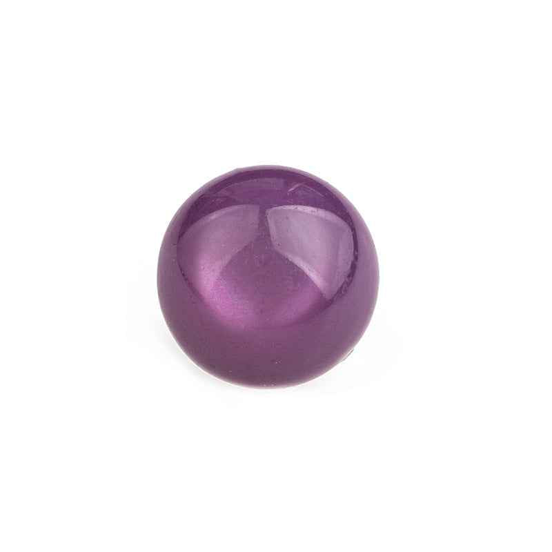 11.5mm iridescent ripple mushroom resin button, purple rounded dome with shimmer