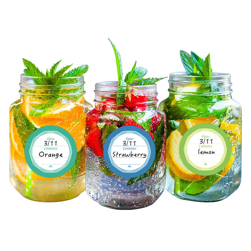 180pcs Food Date Sticker for Jars Waterproof Removable Mark Label 4CM