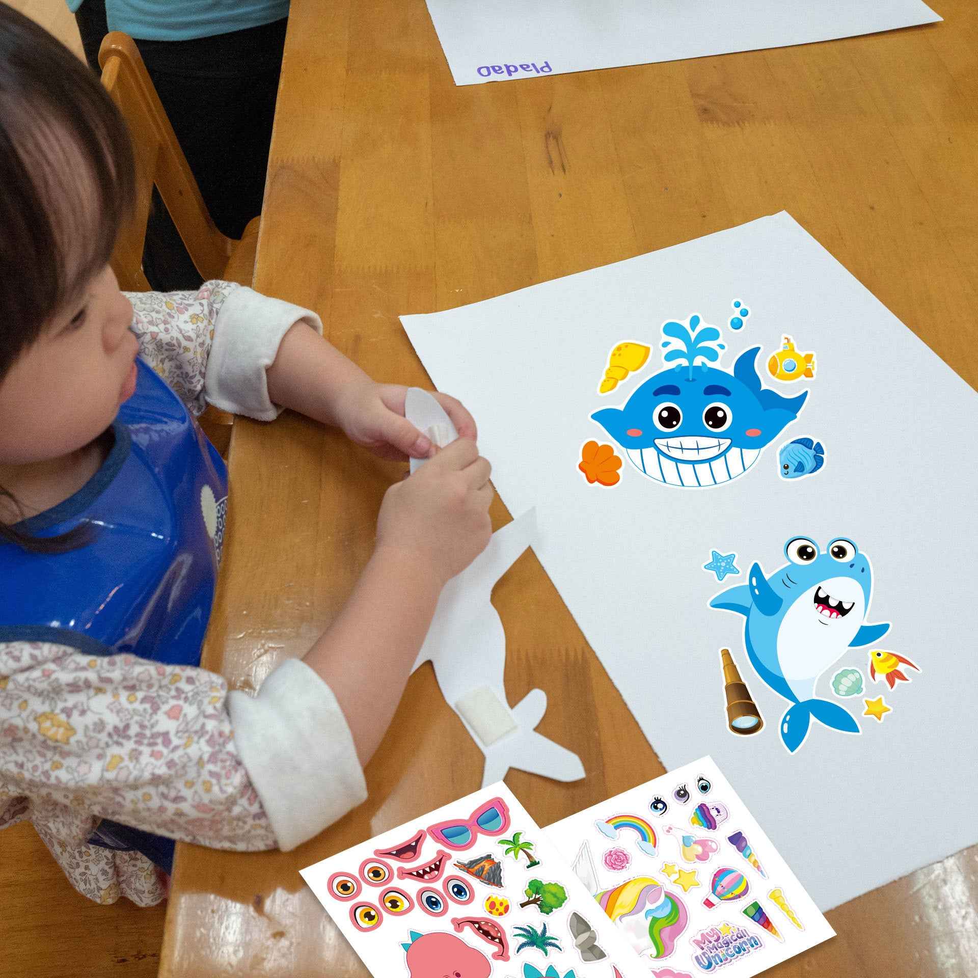 Make a Face Unicorn Dino Tiger DIY Stickers for Kids 24 Sheets