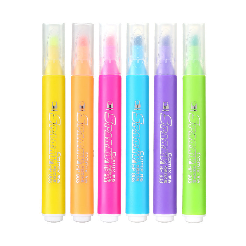 Comix K9036 Highlighters,1-5mm Chisel Tip,6 Colors