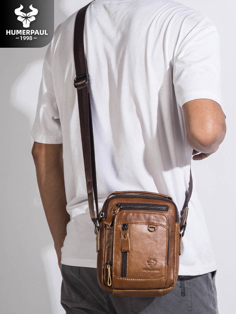 Men's Genuine Leather Crossbody Bag