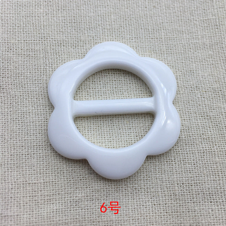 花朵树脂扣按钮，纯白色款式，款式6