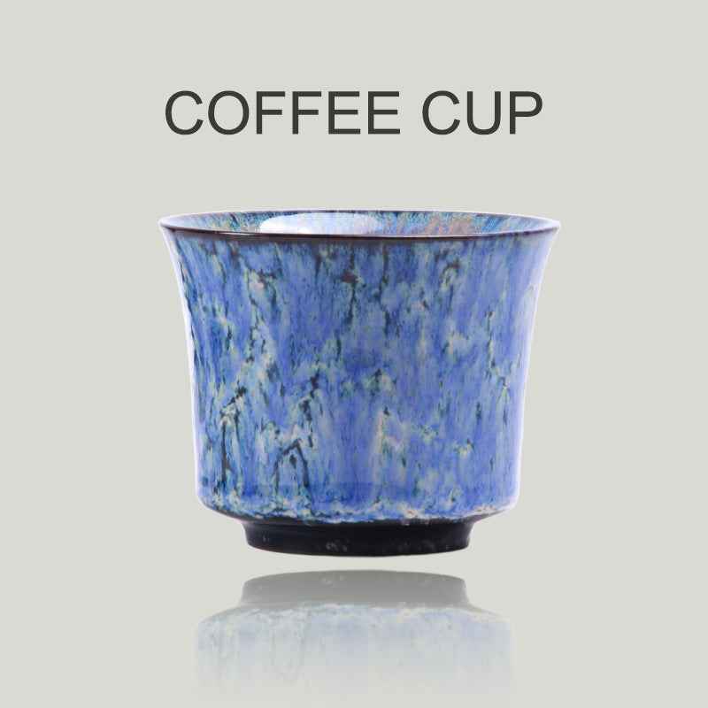 Small Ceramic Coffee Tea Cup 4 Color Set 120ml