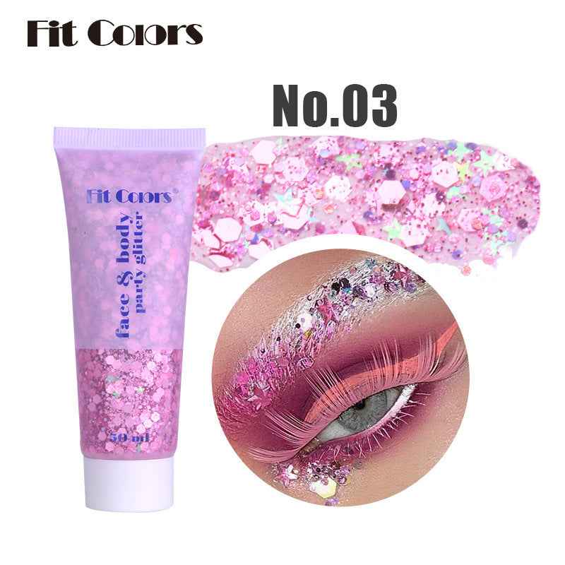 6 Color Face Body Party Glitter Gel 50ml