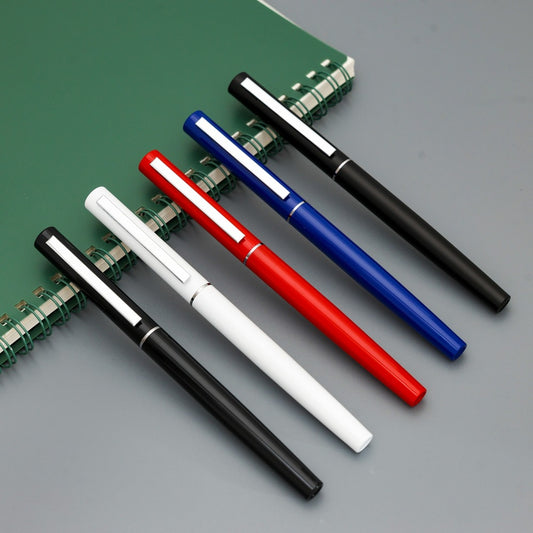 10pcs Metal Rollerball Gel Pen Fine Point 0.5mm Black Ink