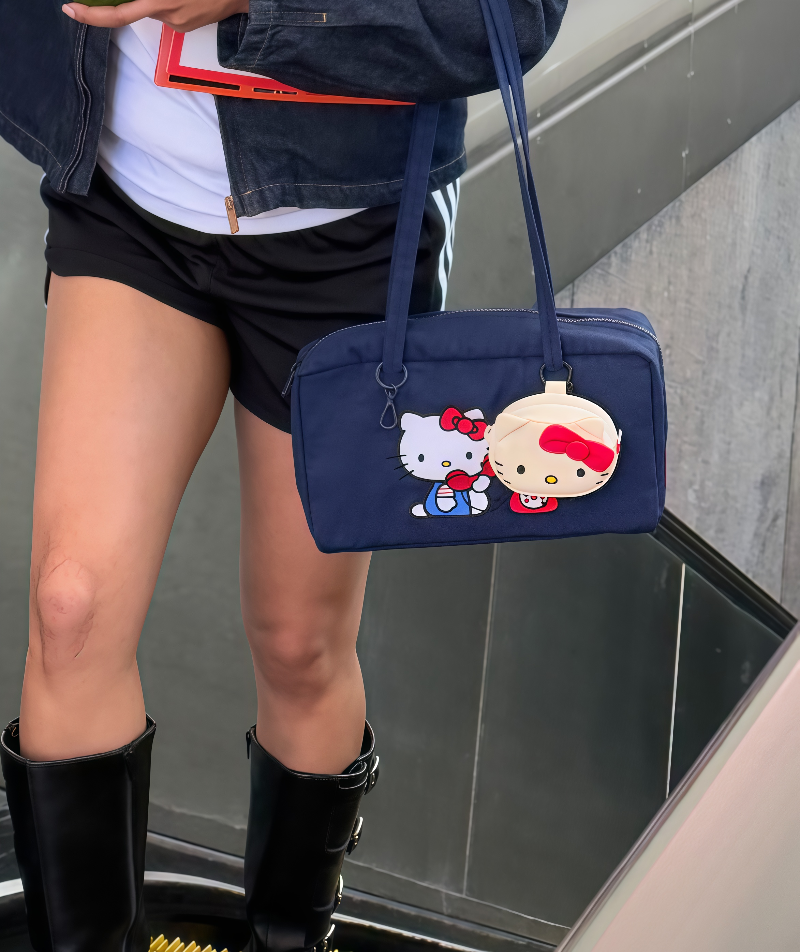 Cute Hello Kitty Dark Blue Shoulder Bag