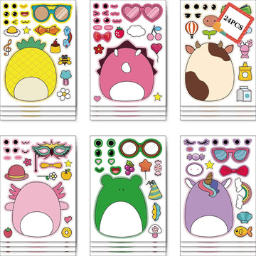 Make a Face Squishmallow Stickers for Kids 24 Sheets
