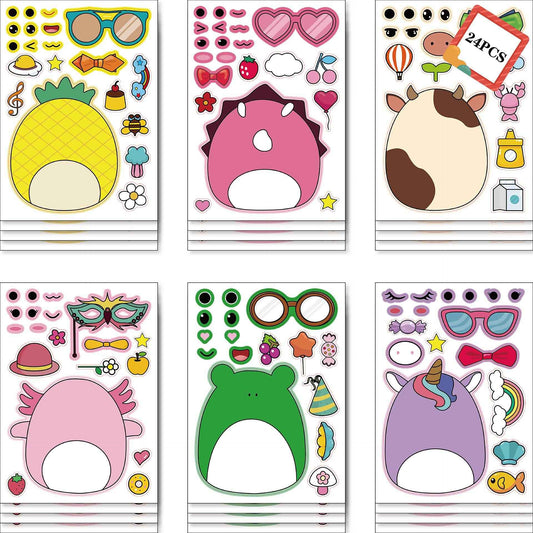 Make a Face Squishmallow Stickers for Kids 24 Sheets