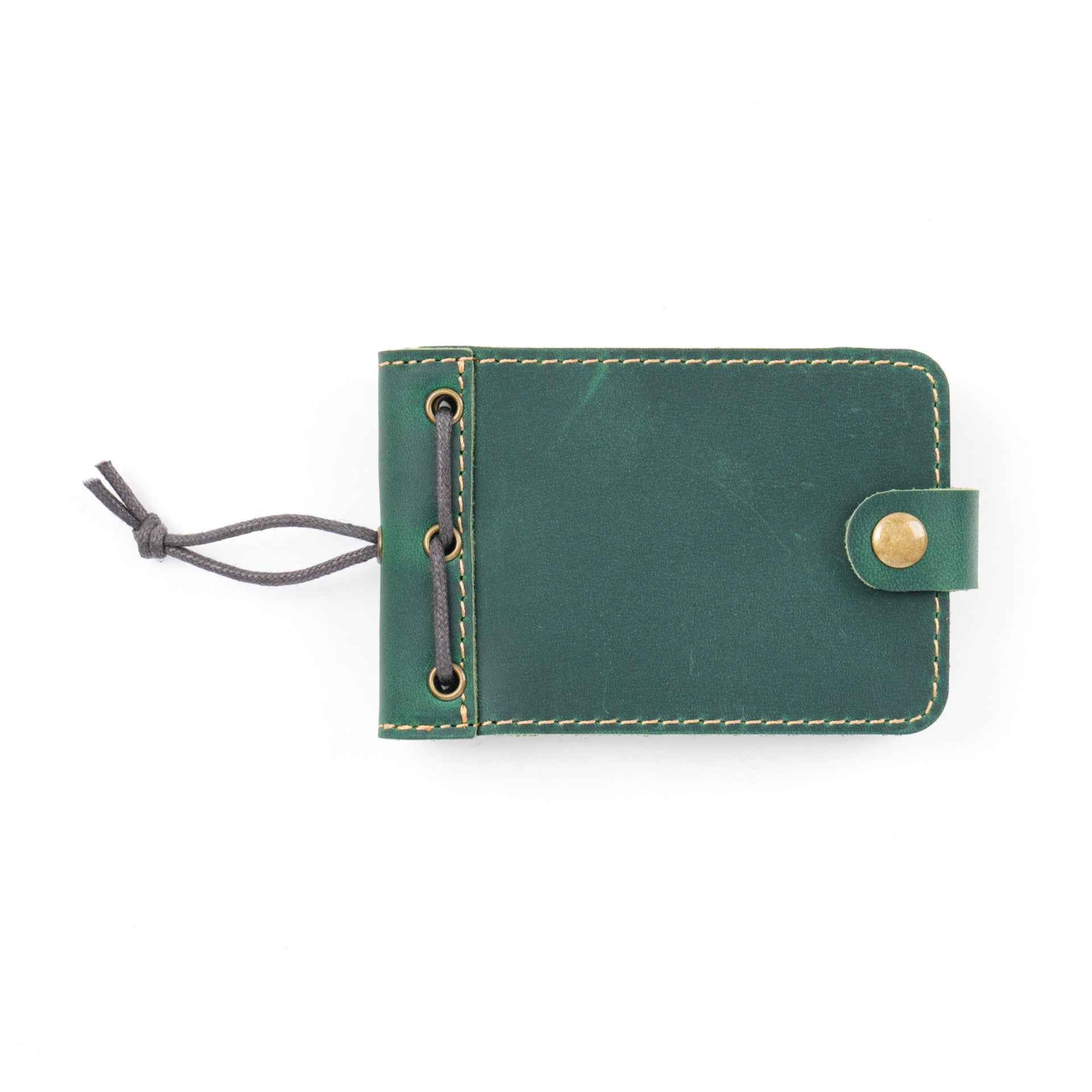 Mini Leather Pocket Notebook – 88-Sheet Memo Pad for Notes,Lists Green