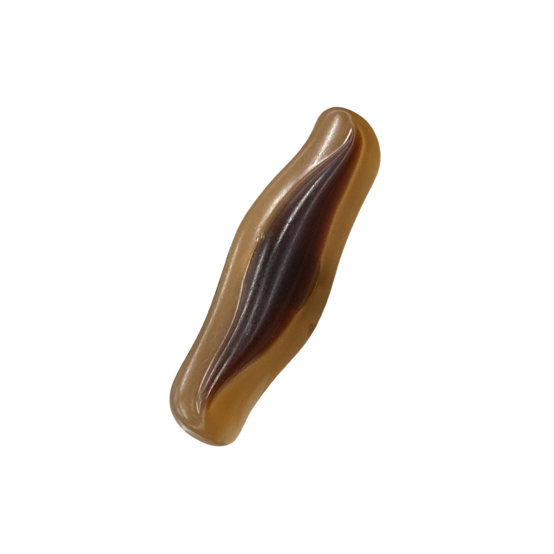 Resin Shank Button, 4 cm, braun, längliche Tropfenform, glänzend