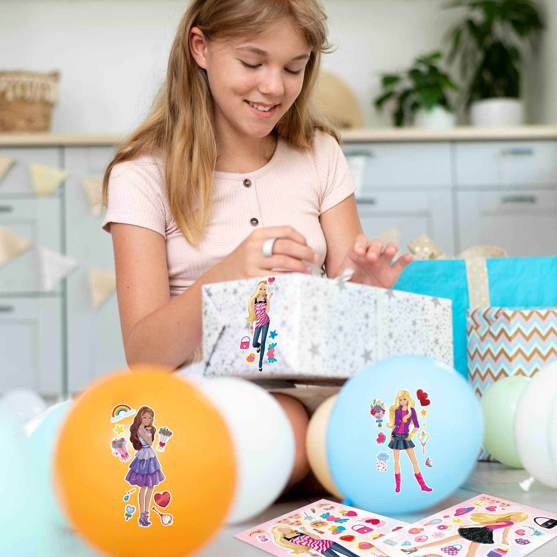 Make a Face Fashion Girls Stickers for Kids 24 Sheets