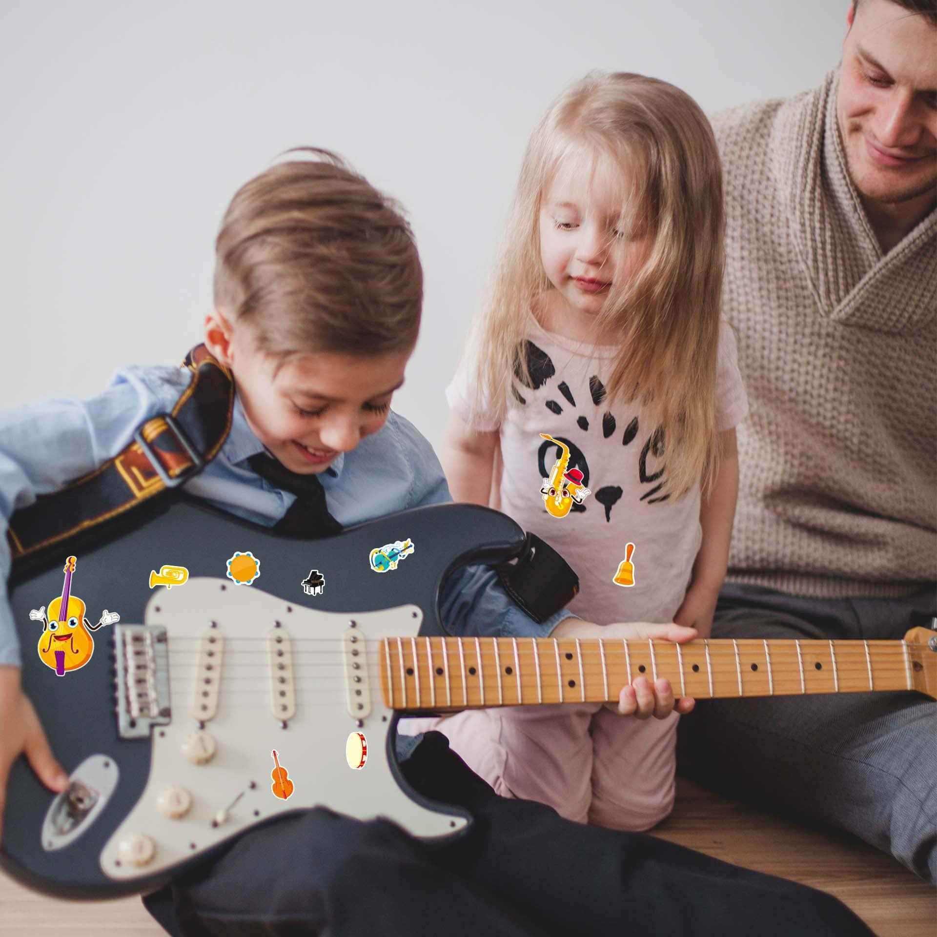 Make a Face Cartoon Musical Instrument DIY Stickers for Kids 24 Sheets