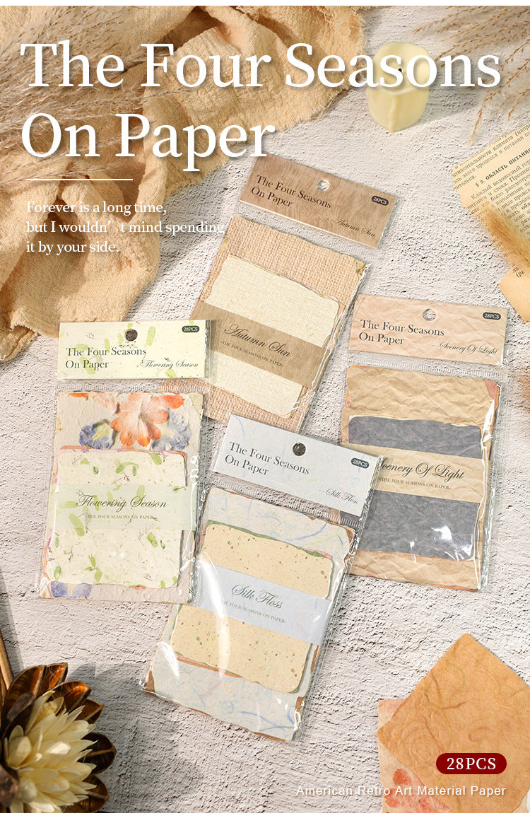 Vintage Seasonal Scrapbook Paper Set – 112 Sheets for Journaling