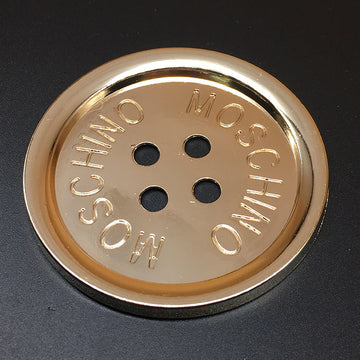 Goldfarbene 70-mm Metallknöpfe, rund, dünner Rand, 4 Löcher (10er Pack)