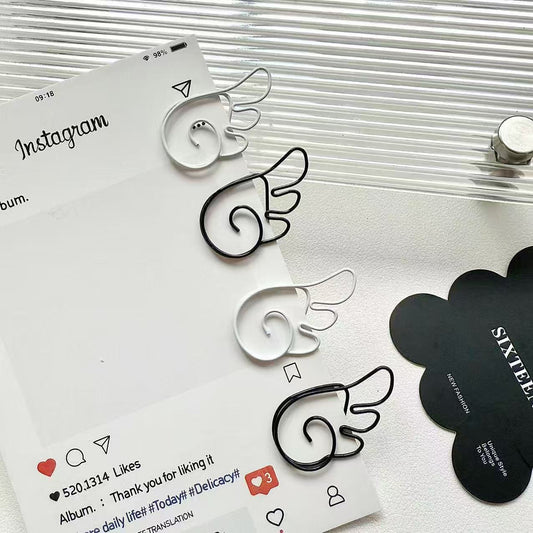 Angel Wings Paper Clips – Cute Novelty Metal Bookmark Clips Set of 40