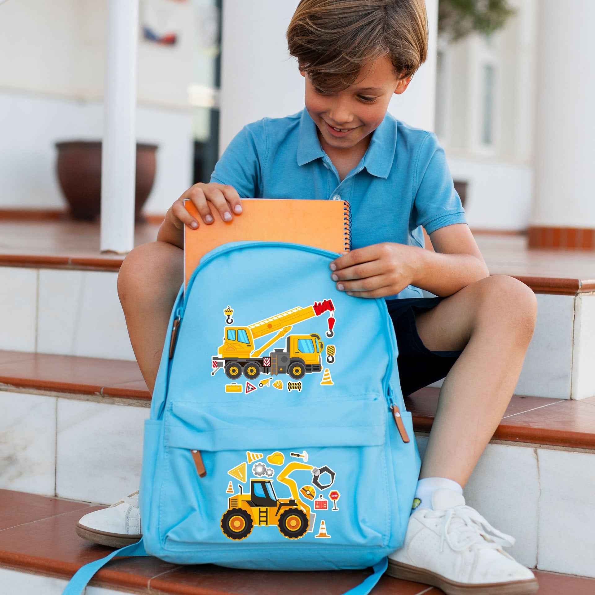 Make a Face Engineering Vehicle Stickers for Kids 24 Sheets