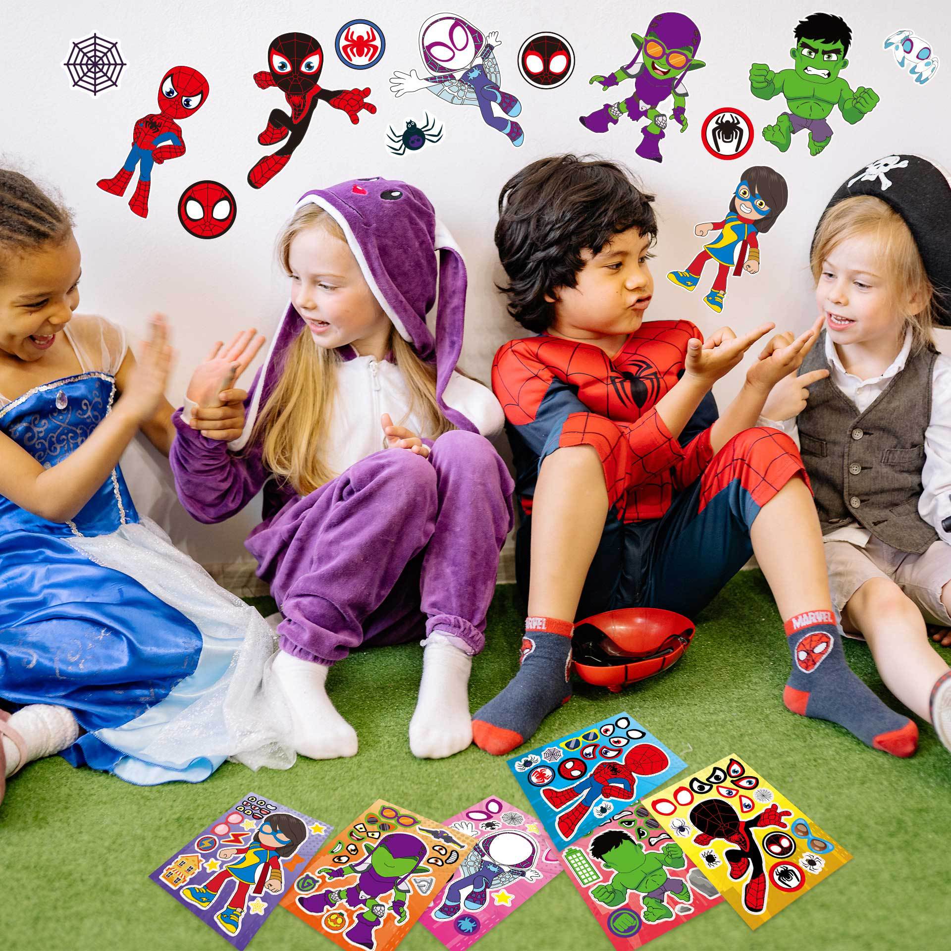 24 Sheets Spidey & Friends Stickers for Kids