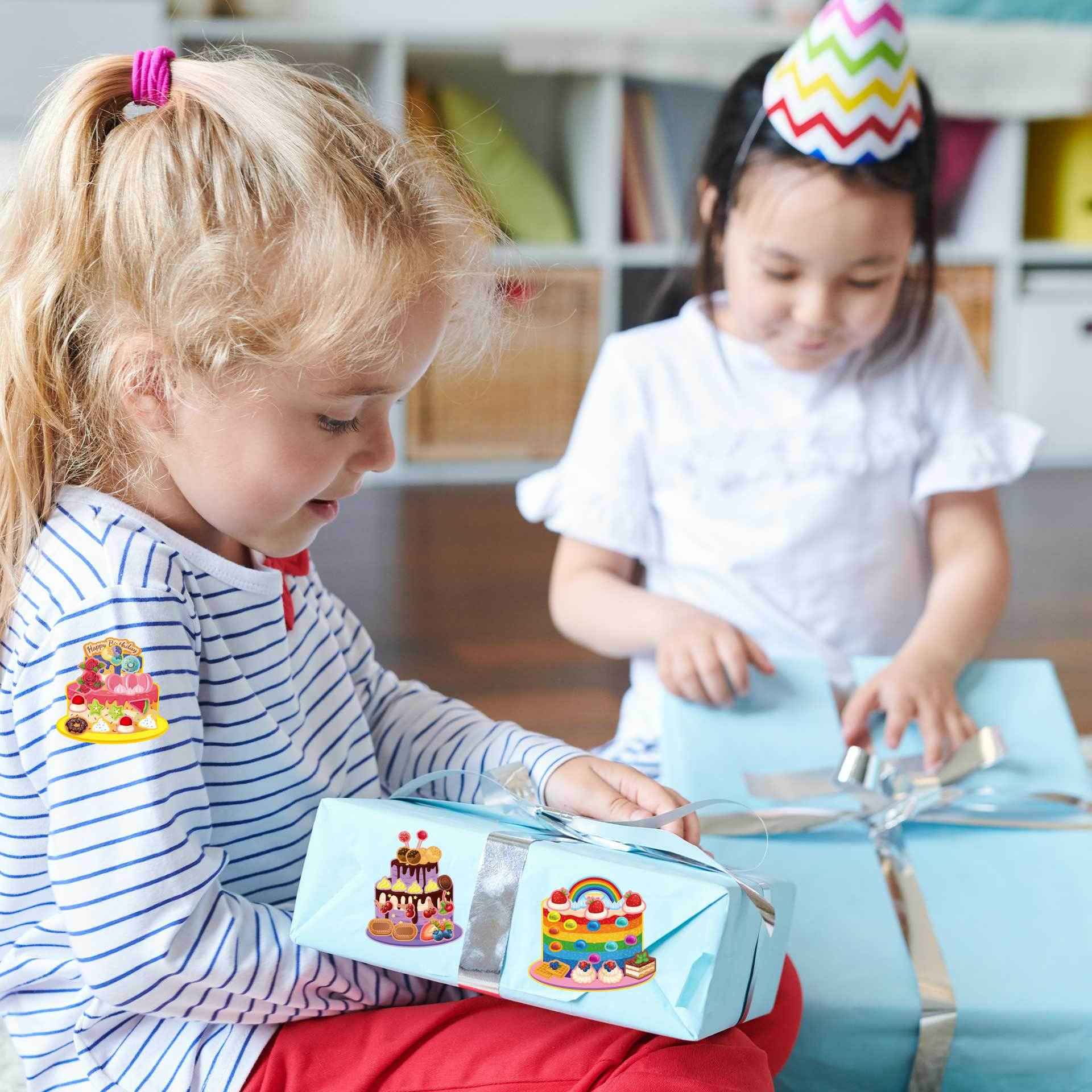 Make a Face Happy Birthday Cake Stickers for Kids 24 Sheets