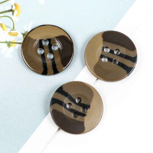Camouflage Brown Green Resin Buttons for Military Shirts Jacket 100pcs Brown