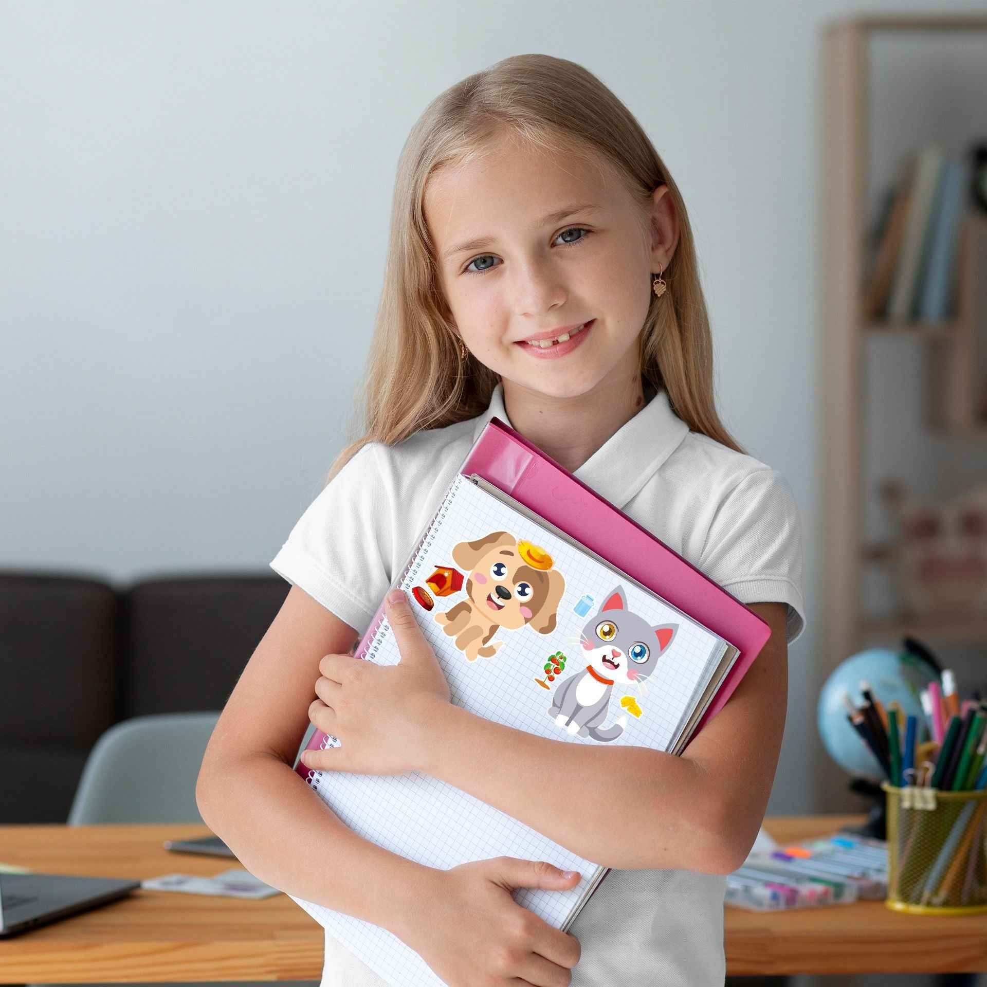 Make a Face Anime Farm Animals Stickers for Kids 24 Sheets