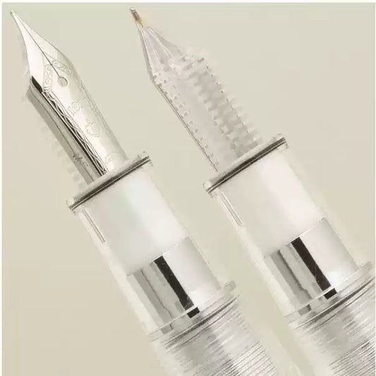 SAILOR Shiki-Ori Fountain Pen | 1911 Vintage MF Nib | Clear Transparent Barrel | Converter Included