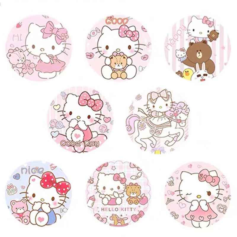 Pink Hello Sticker 1000pcs Cute Hello Kitty Stickers,1 Inch Pink
