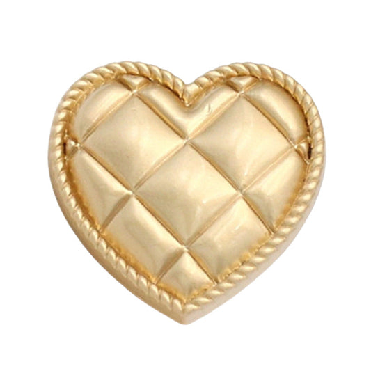 25MM Tortoise Shell Gold Heart Shape Metal Shank Buttons 20pcs Sand Gold