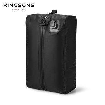 Sac de compression sous vide KINGSONS 17L avec pompe électrique intégrée – Organisateur de voyage étanche et hermétique