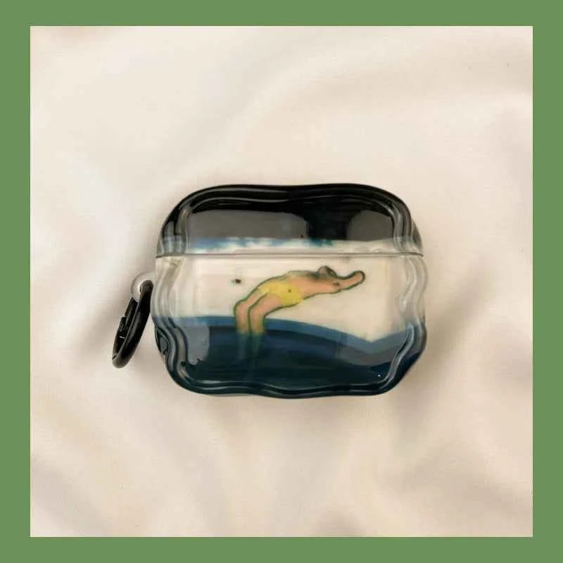 Relaxing Oil Painting Style AirPods Case