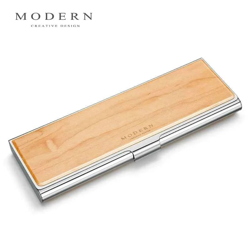 MODERN Stainless Steel Hand-Polished Mirror Pencil Case