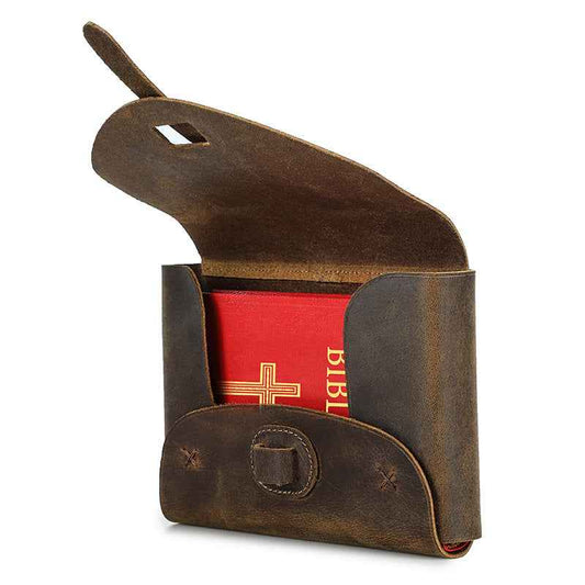 Leather Bible Book Cover Holder