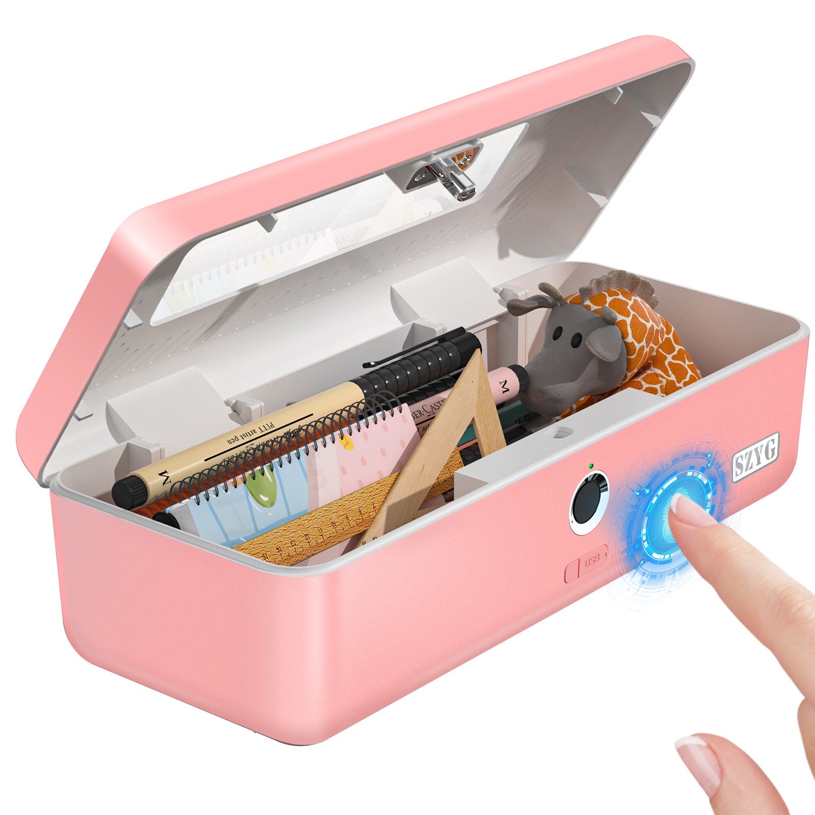 New Tuya Portable Gun Safe Biometric Technology APP/Password/Fingerprint/Key Unlock Cold-rolled Steel Material Safe Security Box - 30