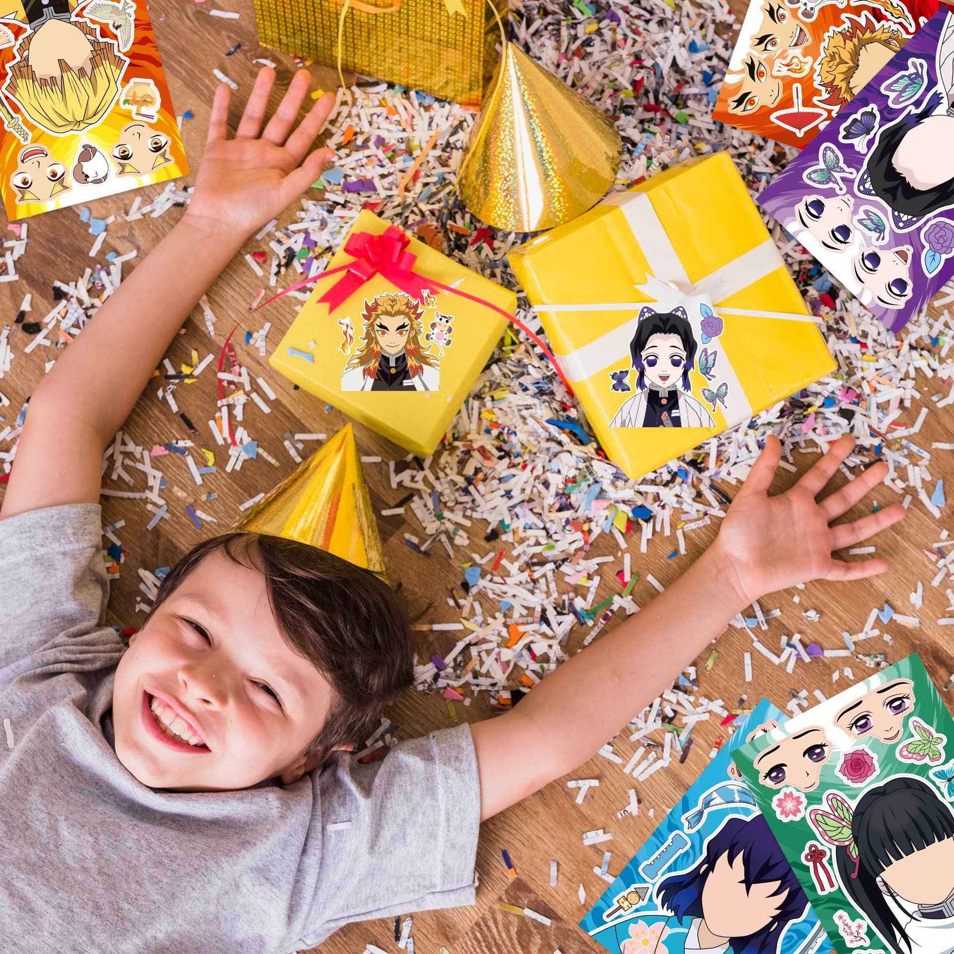 Make a Face Anime Demon Slayer: Kimetsu no Yaiba Stickers for Kids 24 Sheets