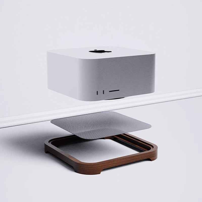 Black Walnut Desktop Stand for Apple 2023 Mac Studio M2