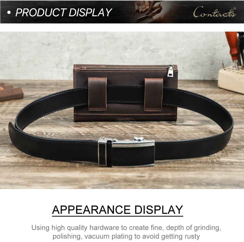 Contacts Family Phone Holster – Leather Belt Case for 6.7" Phones