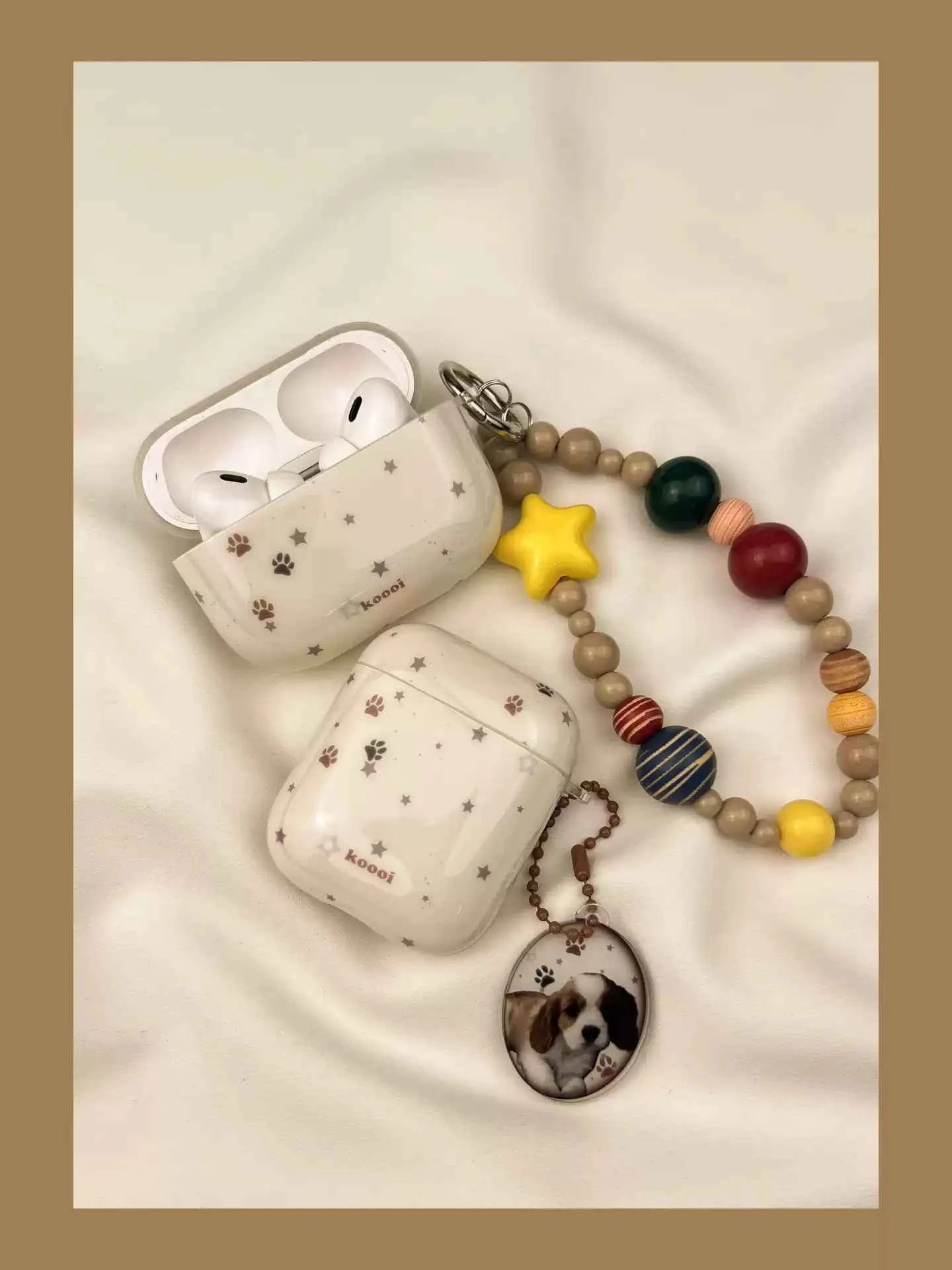 Star & Puppy Paw Print AirPods Case