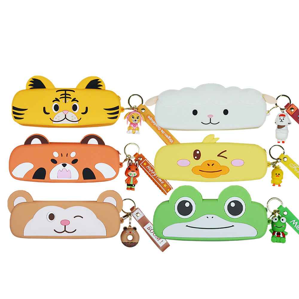 Cute Cartoon Animal Silicone Pencil Case