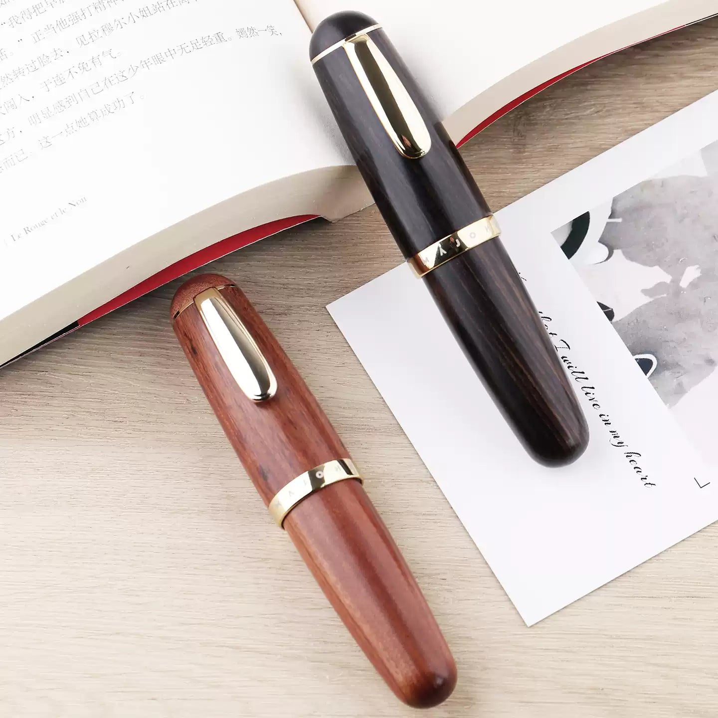 MAJOHN Q1 Solid Wood Chubby Short Fountain Pen — Cute Techo Pocket Pen