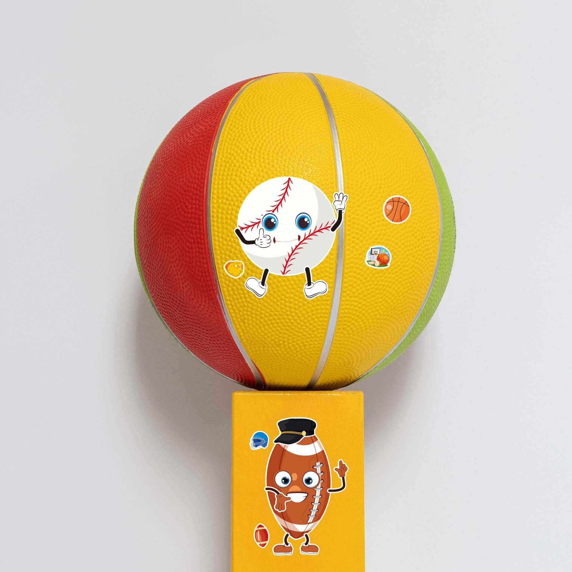Make a Face Football Basketball Stickers for Kids 32 Sheets