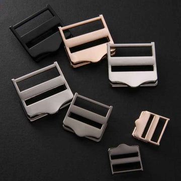 Metal backpack strap buckles, 5 colors: black, gray, silver, rose gold, white