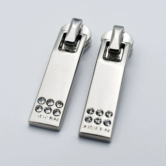 #3 Gold and Silver Metal outdoor gear Zipper Pulls 10pcs 2