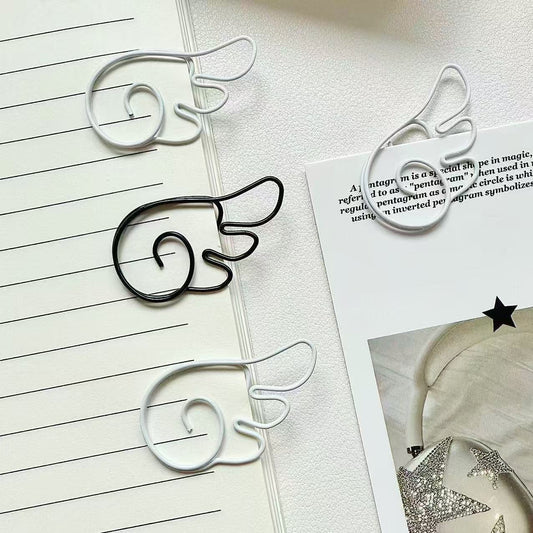 Angel Wings Paper Clips – Cute Novelty Metal Bookmark Clips Set of 40